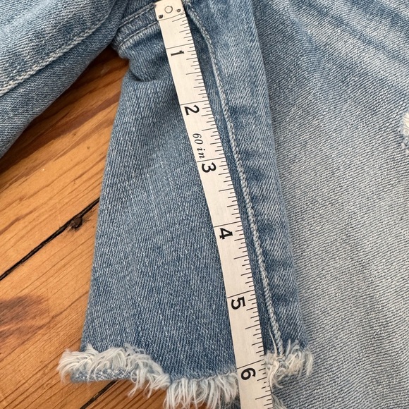 Pilcro and the Letterpress Light Blue Ripped Jean Shorts - Picture 4 of 6